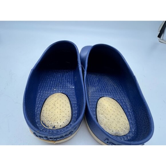 Lacrosse Unisex Slip On Super Birki Clog Shoes Size 8 Blue Beige Casual Footbed - Picture 9 of 12